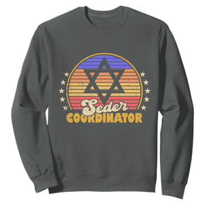 Funny Passover Sweatshirt Seder Coordinator Jewish Passover Leader TS02 Dark Heather Print Your Wear
