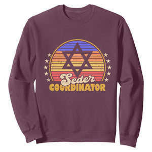 Funny Passover Sweatshirt Seder Coordinator Jewish Passover Leader TS02 Maroon Print Your Wear