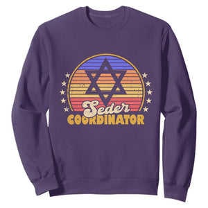 Funny Passover Sweatshirt Seder Coordinator Jewish Passover Leader TS02 Purple Print Your Wear