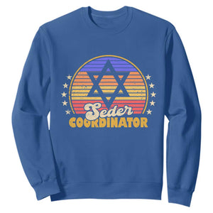 Funny Passover Sweatshirt Seder Coordinator Jewish Passover Leader TS02 Royal Blue Print Your Wear