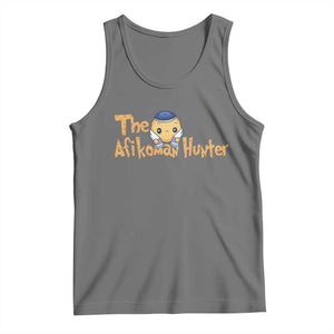 Funny Passover Tank Top Afikoman Hunter Jewish Family Seder Matzah TS02 Black Heather Print Your Wear