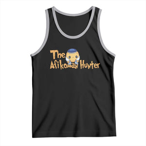 Funny Passover Tank Top Afikoman Hunter Jewish Family Seder Matzah TS02 Black Athletic Heather Print Your Wear