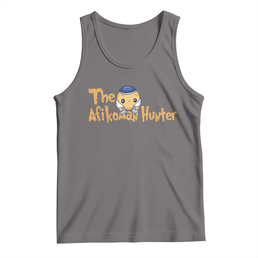 Funny Passover Tank Top Afikoman Hunter Jewish Family Seder Matzah TS02 Deep Heather Print Your Wear