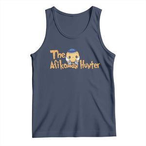 Funny Passover Tank Top Afikoman Hunter Jewish Family Seder Matzah TS02 Navy Print Your Wear