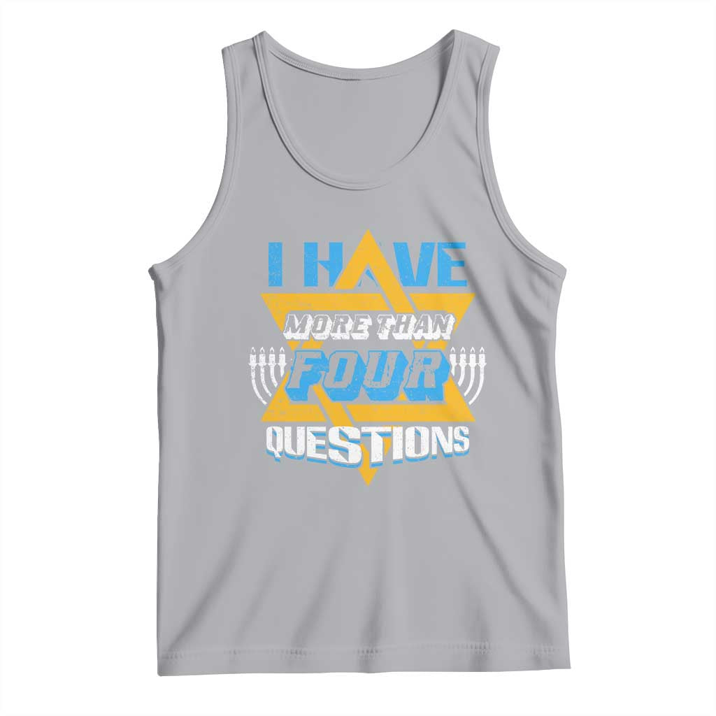Funny Passover Tank Top Funny I Have More Than Four Questions Passover Kids TS02 Athletic Heather Print Your Wear