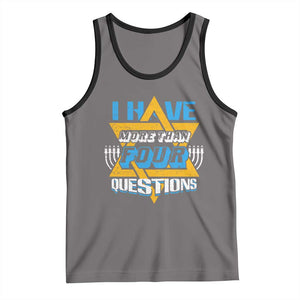 Funny Passover Tank Top Funny I Have More Than Four Questions Passover Kids TS02 Deep Heather Black Print Your Wear