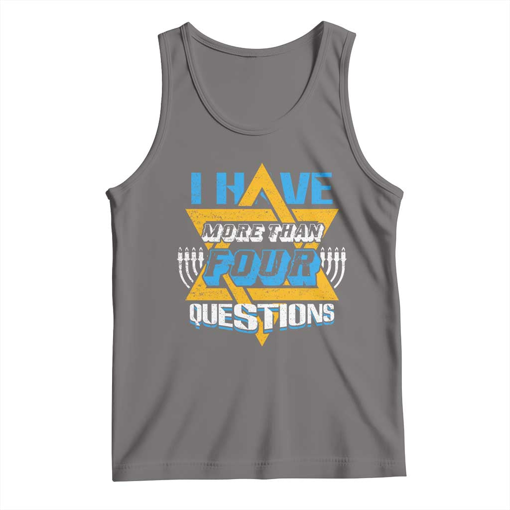 Funny Passover Tank Top Funny I Have More Than Four Questions Passover Kids TS02 Deep Heather Print Your Wear