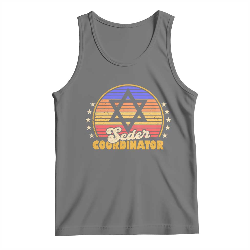 Funny Passover Tank Top Seder Coordinator Jewish Passover Leader TS02 Black Heather Print Your Wear