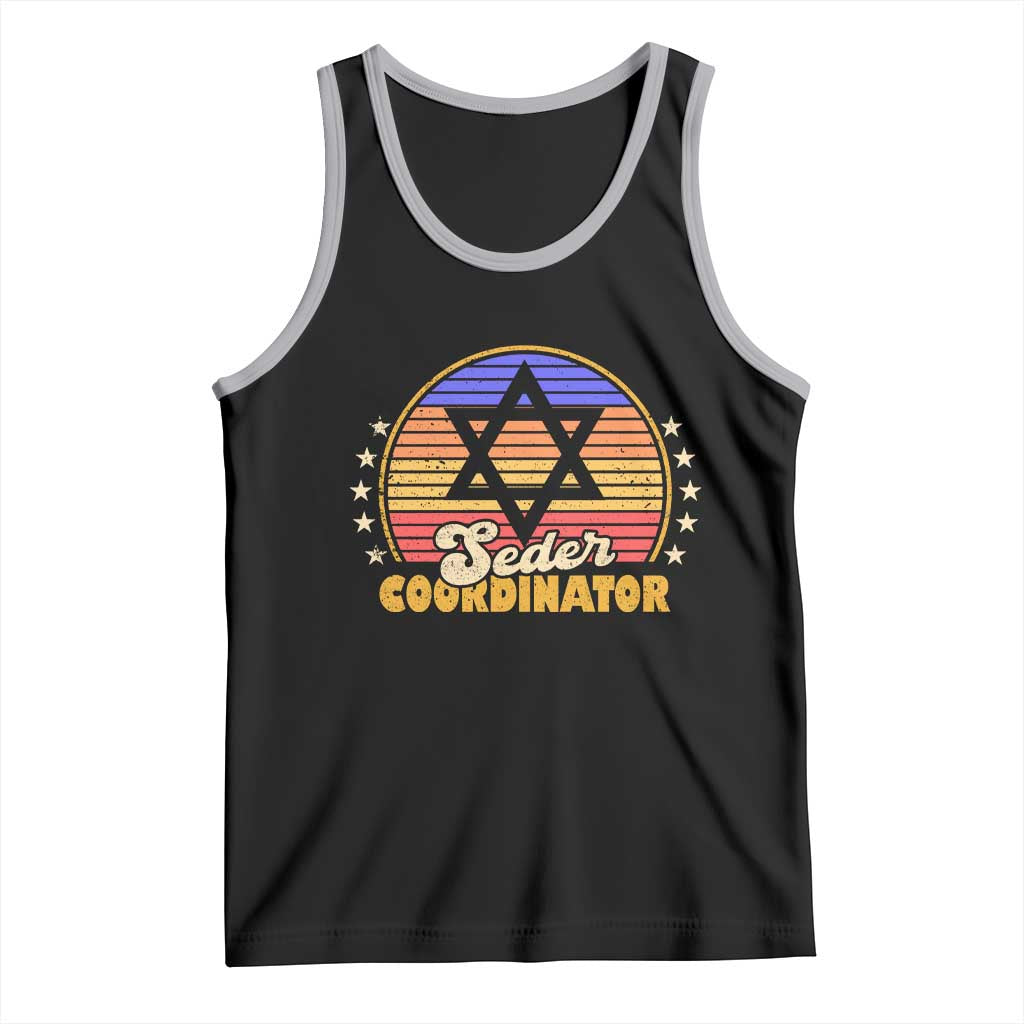 Funny Passover Tank Top Seder Coordinator Jewish Passover Leader TS02 Black Athletic Heather Print Your Wear