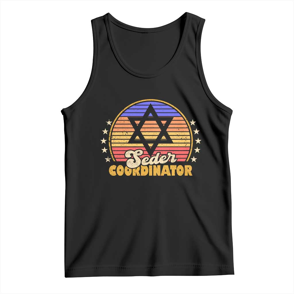 Funny Passover Tank Top Seder Coordinator Jewish Passover Leader TS02 Black Print Your Wear