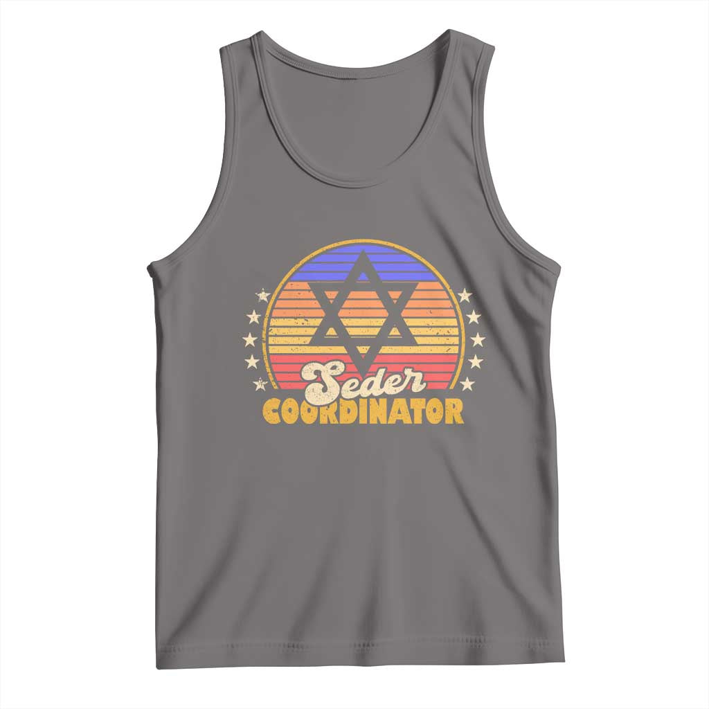Funny Passover Tank Top Seder Coordinator Jewish Passover Leader TS02 Deep Heather Print Your Wear