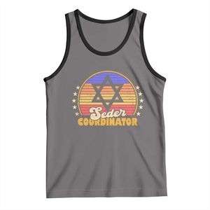 Funny Passover Tank Top Seder Coordinator Jewish Passover Leader TS02 Deep Heather Black Print Your Wear