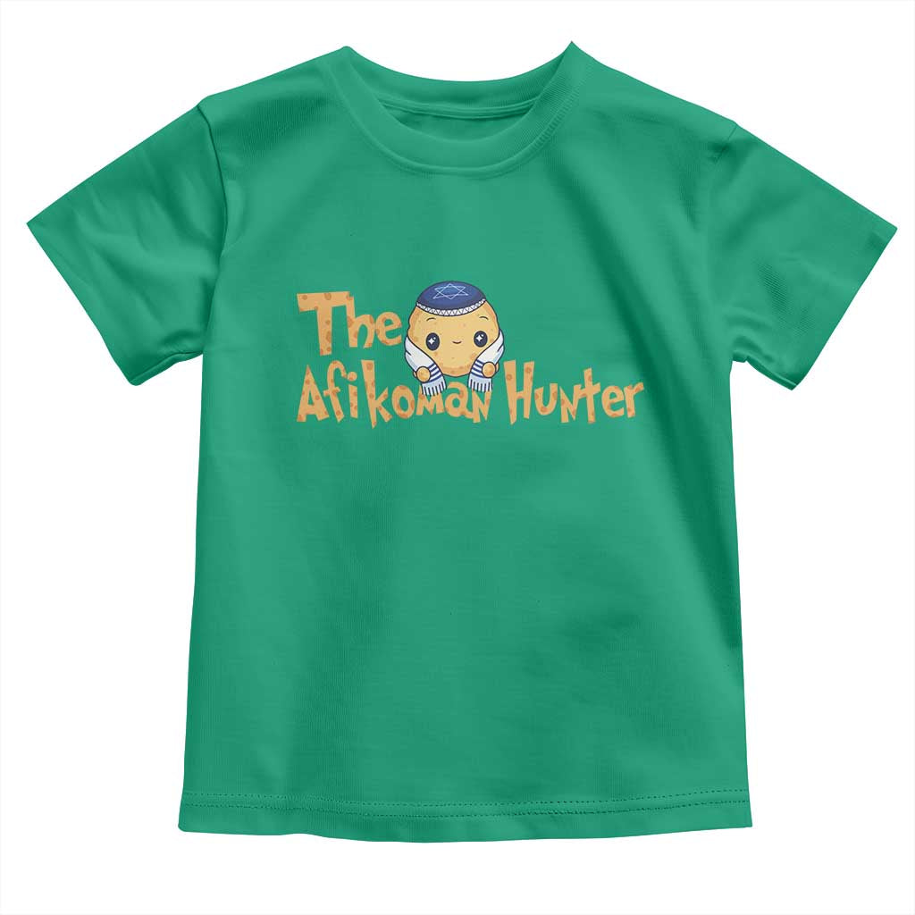 Funny Passover Toddler T Shirt Afikoman Hunter Jewish Family Seder Matzah TS02 Irish Green Print Your Wear