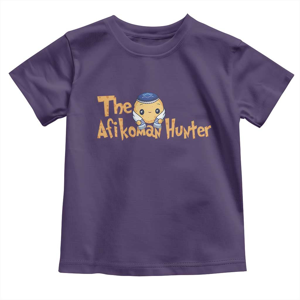 Funny Passover Toddler T Shirt Afikoman Hunter Jewish Family Seder Matzah TS02 Purple Print Your Wear