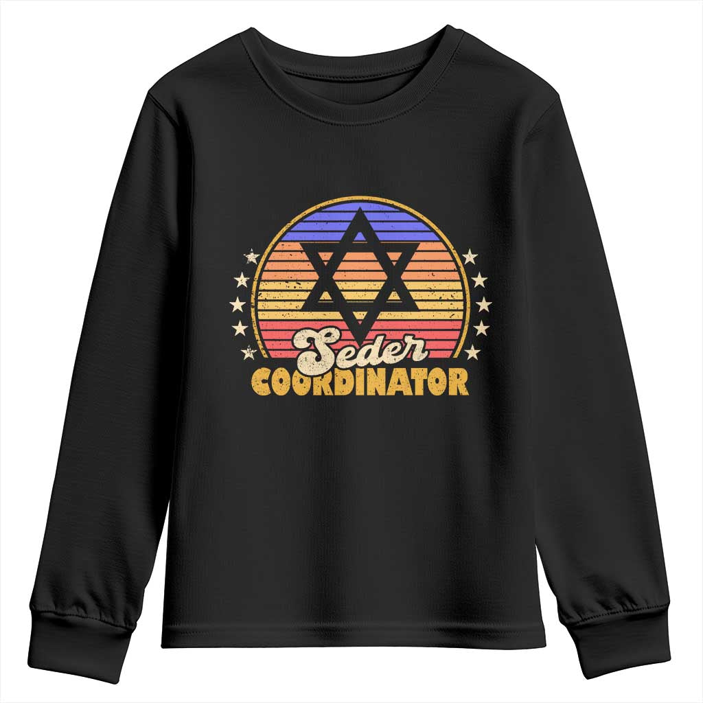 Funny Passover Youth Sweatshirt Seder Coordinator Jewish Passover Leader TS02 Black Print Your Wear