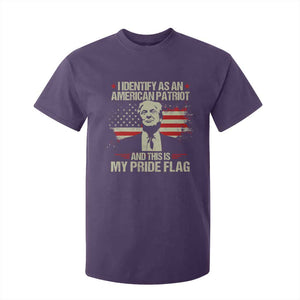 Funny Patriot Trump 4th Of July T Shirt For Kid I Identify As An American Patriot And This Is My Pride Flag TS11 Purple Print Your Wear