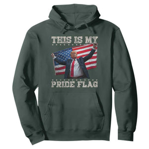 Funny Patriot Trump This Is My Pride Flag Hoodie 4th Of July American Flag TS11 Dark Forest Green Print Your Wear