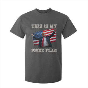 Funny Patriot Trump This Is My Pride Flag T Shirt For Kid 4th Of July American Flag TS11 Dark Heather Print Your Wear