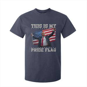 Funny Patriot Trump This Is My Pride Flag T Shirt For Kid 4th Of July American Flag TS11 Navy Print Your Wear
