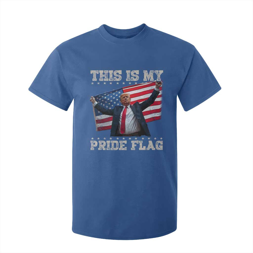 Funny Patriot Trump This Is My Pride Flag T Shirt For Kid 4th Of July American Flag TS11 Royal Blue Print Your Wear