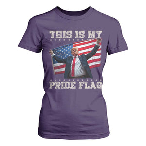 Funny Patriot Trump This Is My Pride Flag T Shirt For Women 4th Of July American Flag TS11 Purple Print Your Wear