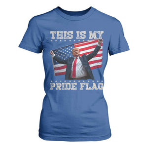 Funny Patriot Trump This Is My Pride Flag T Shirt For Women 4th Of July American Flag TS11 Royal Blue Print Your Wear
