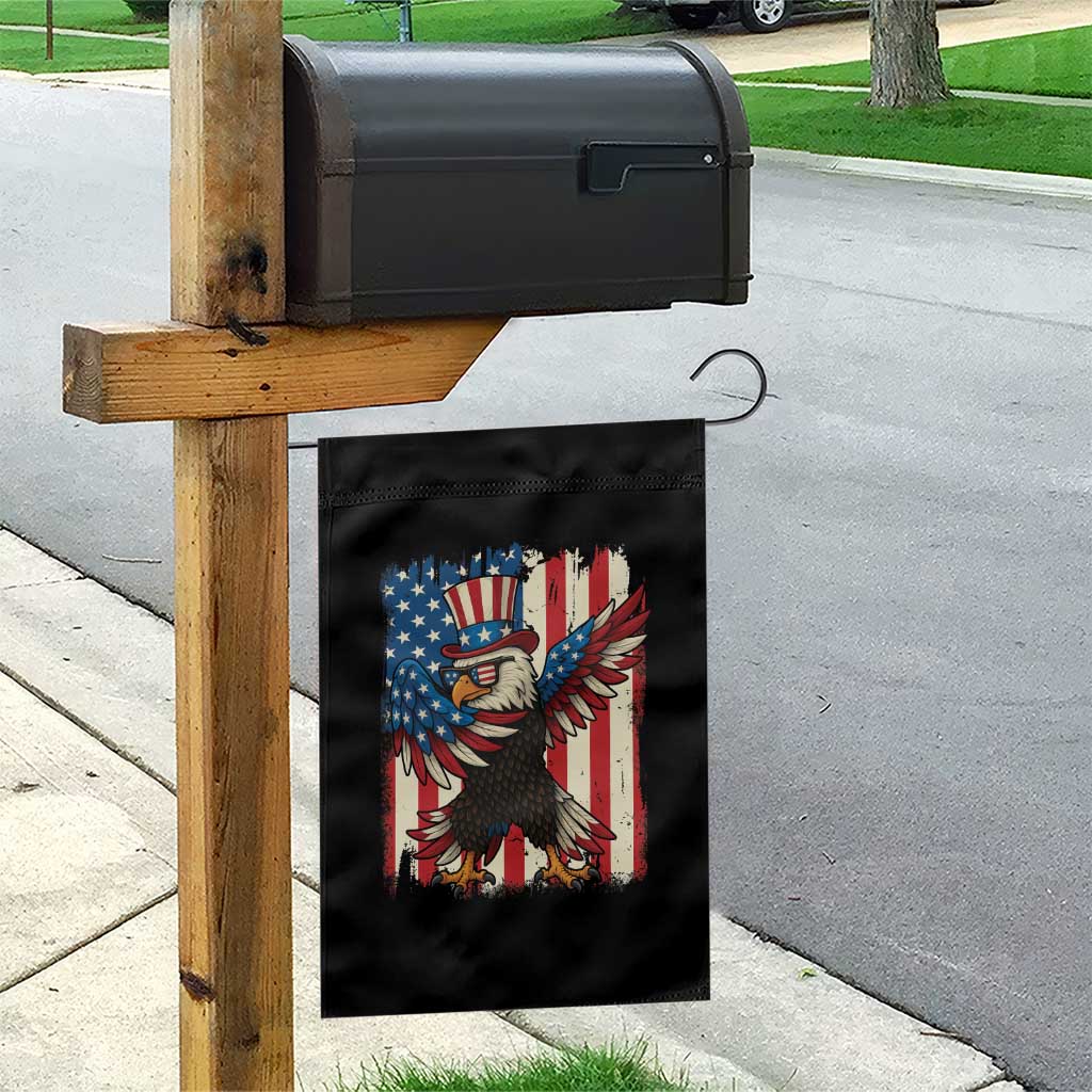 Funny Patriotic Dabbing American Flag Bald Eagle 4th Of July Garden Flag TS11 Print Your Wear
