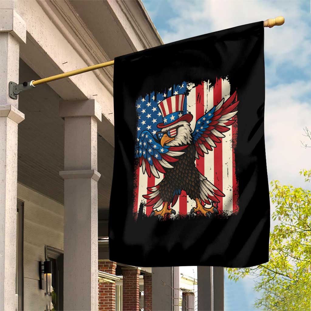 Funny Patriotic Dabbing American Flag Bald Eagle 4th Of July Garden Flag TS11 Print Your Wear