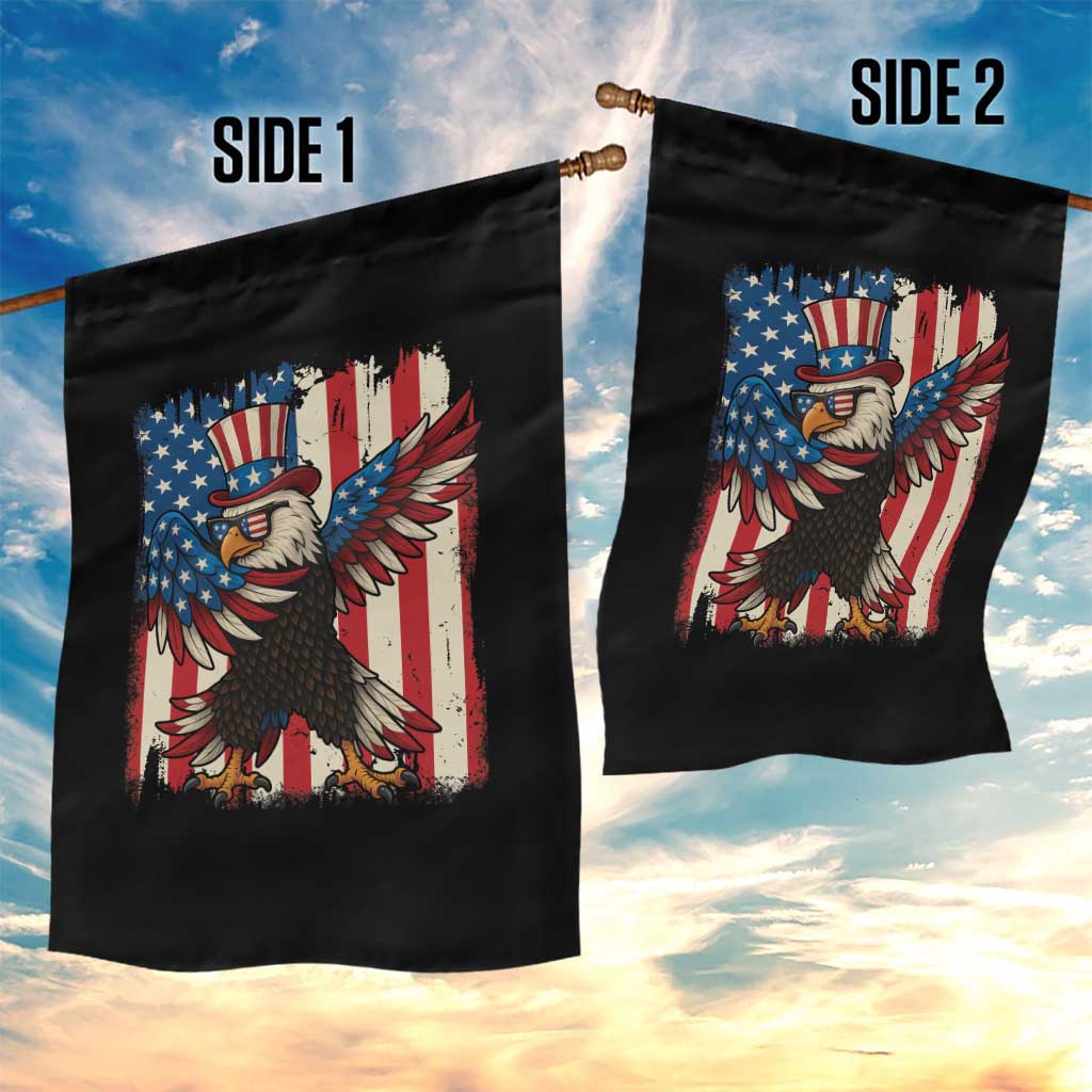 Funny Patriotic Dabbing American Flag Bald Eagle 4th Of July Garden Flag TS11 Print Your Wear