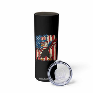 Funny Patriotic Dabbing American Flag Bald Eagle 4th Of July Skinny Tumbler TS11 Print Your Wear