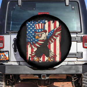 Funny Patriotic Dabbing American Flag Bald Eagle 4th Of July Spare Tire Cover TS11 No hole Black Print Your Wear