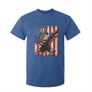Funny Patriotic Dabbing American Flag Bald Eagle 4th Of July T Shirt For Kid TS11 Royal Blue Print Your Wear