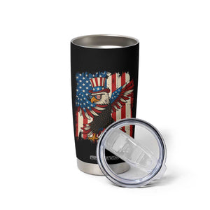 Funny Patriotic Dabbing American Flag Bald Eagle 4th Of July Tumbler Cup TS11 Print Your Wear