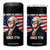 Funny Patriotic Founding Father 4 in 1 Can Cooler Tumbler No Kings in America Since 1776 4th of July TS02 One Size: 16 oz Black Print Your Wear