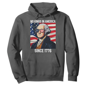 Funny Patriotic Founding Father Hoodie No Kings in America Since 1776 4th of July TS02 Dark Heather Print Your Wear