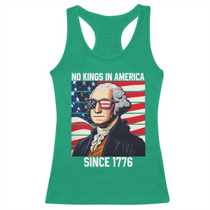 Funny Patriotic Founding Father Racerback Tank Top No Kings in America Since 1776 4th of July TS02 Irish Green Print Your Wear