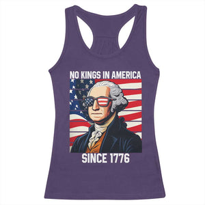 Funny Patriotic Founding Father Racerback Tank Top No Kings in America Since 1776 4th of July TS02 Purple Print Your Wear