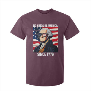Funny Patriotic Founding Father T Shirt For Kid No Kings in America Since 1776 4th of July TS02 Maroon Print Your Wear