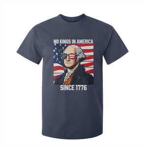 Funny Patriotic Founding Father T Shirt For Kid No Kings in America Since 1776 4th of July TS02 Navy Print Your Wear