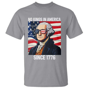 Funny Patriotic Founding Father T Shirt No Kings in America Since 1776 4th of July TS02 Sport Gray Print Your Wear