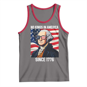 Funny Patriotic Founding Father Tank Top No Kings in America Since 1776 4th of July TS02 Deep Heather Red Print Your Wear