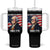 Funny Patriotic Founding Father Tumbler With Handle No Kings in America Since 1776 4th of July TS02 One Size: 40 oz Black Print Your Wear