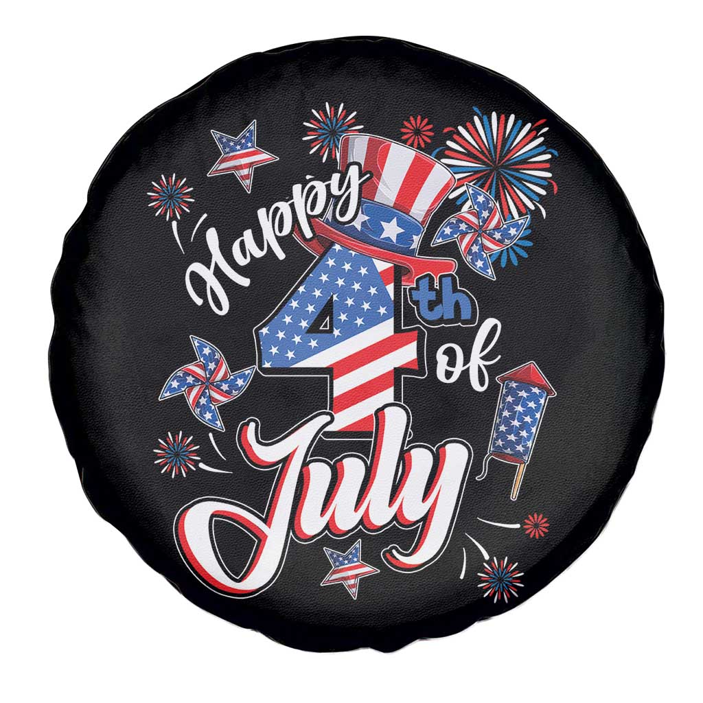 Funny Patriotic Independence Day Spare Tire Cover Happy 4th Of July American Firework TS11 Print Your Wear