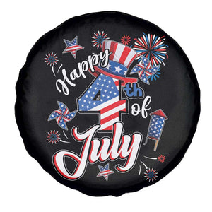 Funny Patriotic Independence Day Spare Tire Cover Happy 4th Of July American Firework TS11 Print Your Wear