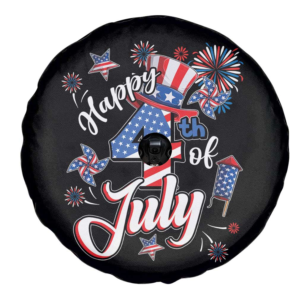 Funny Patriotic Independence Day Spare Tire Cover Happy 4th Of July American Firework TS11 Print Your Wear