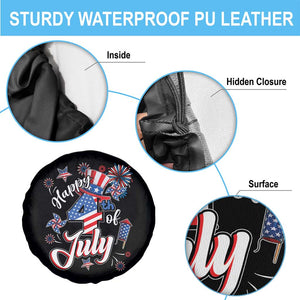 Funny Patriotic Independence Day Spare Tire Cover Happy 4th Of July American Firework TS11 Print Your Wear