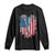 Funny Patriotic Lax Lacrosse Sticks American Flag Long Sleeve Shirt TS11 Black Print Your Wear