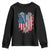 Funny Patriotic Lax Lacrosse Sticks American Flag Youth Sweatshirt TS11 Black Print Your Wear