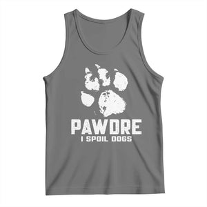 Funny Pawdre I Spoil Dogs Tank Top Fur Dad Fathers Day Vintage Paw Prints TS11 Black Heather Print Your Wear