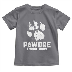 Funny Pawdre I Spoil Dogs Toddler T Shirt Fur Dad Fathers Day Vintage Paw Prints TS11 Charcoal Print Your Wear